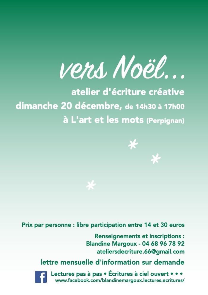 Vers Noël • Atelier d'écriture créative