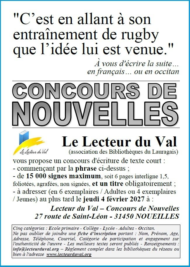 Concours de nouvelles, en français ou en occitan