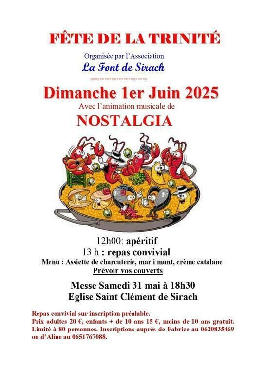 Fête de la Trinité - La Font de Sirach et animation NOSTALGIA