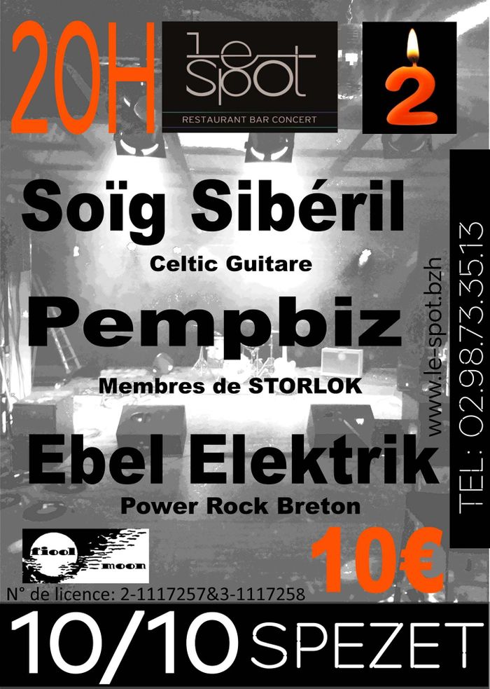 Concerts de Soïg Sibéril, Pempbiz et Ebel Elektrik