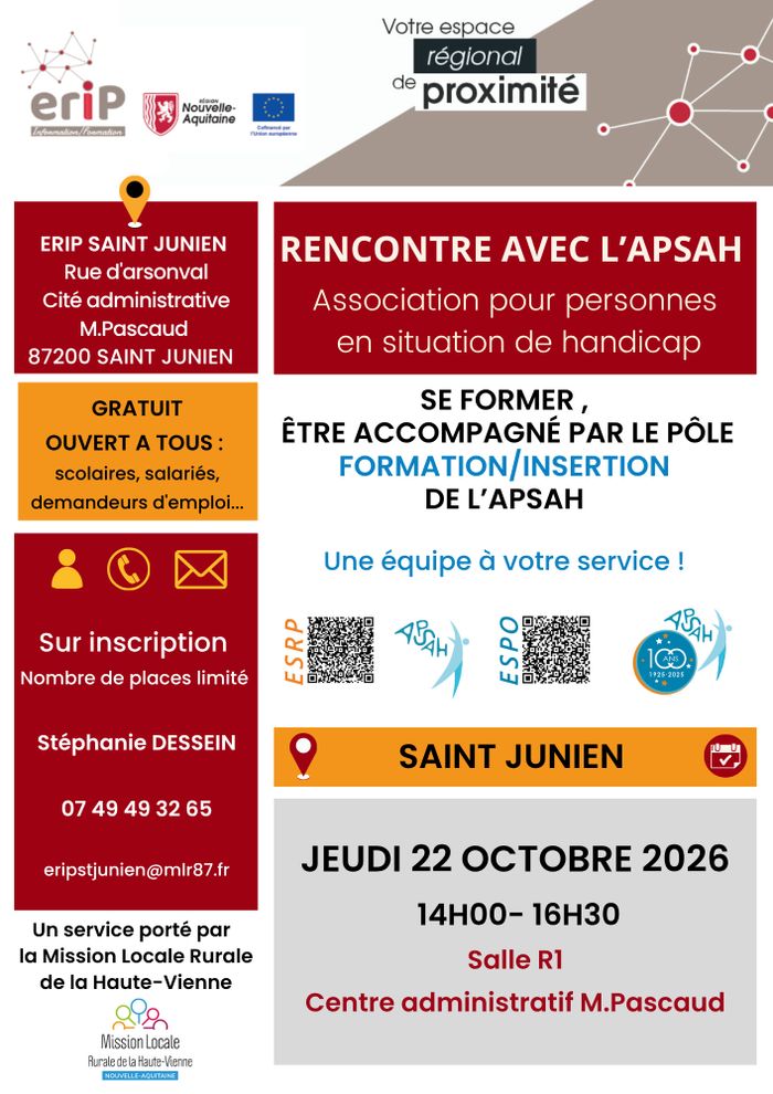 Rencontrez le Pôle formation et insertion de l'APSAH : Association pour personnes en situation de handicap, une équipe à votre écoute.