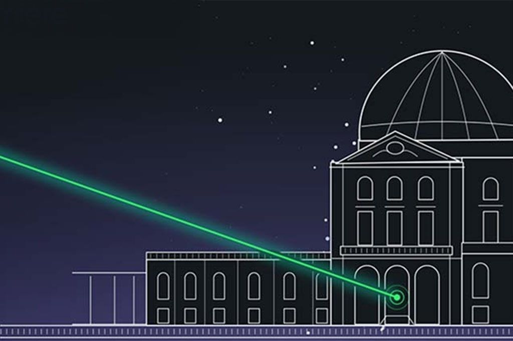 Tir laser entre deux observatoires