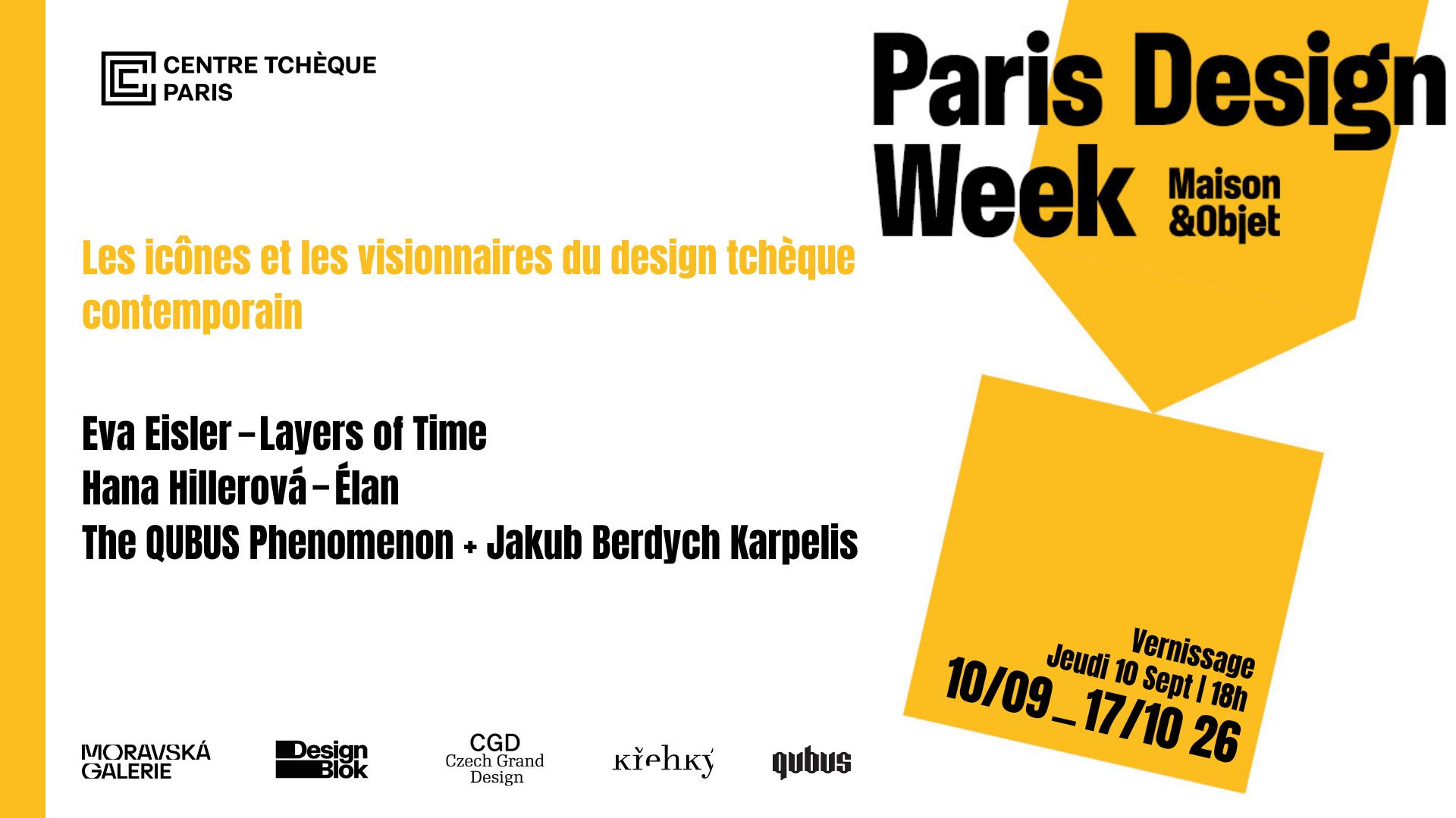 Paris Design Week Opening : Eva Eisler, Hana Hillerová et The QUBUS Phenomenon
