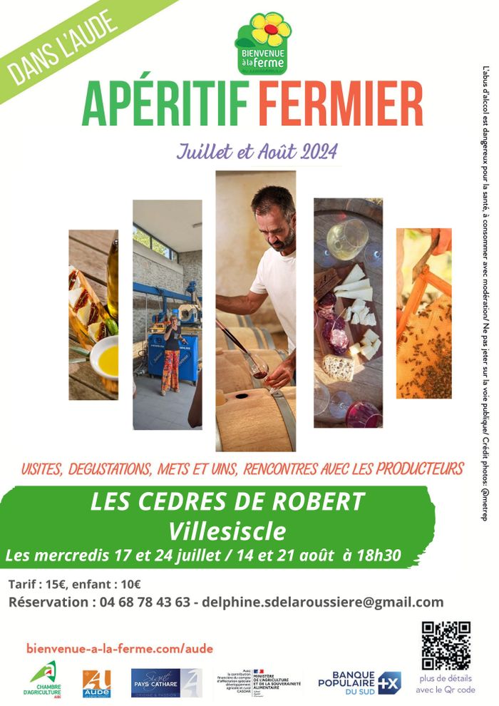 Apéritif fermier Domaine Les Cèdres de Robert à Villesiscle