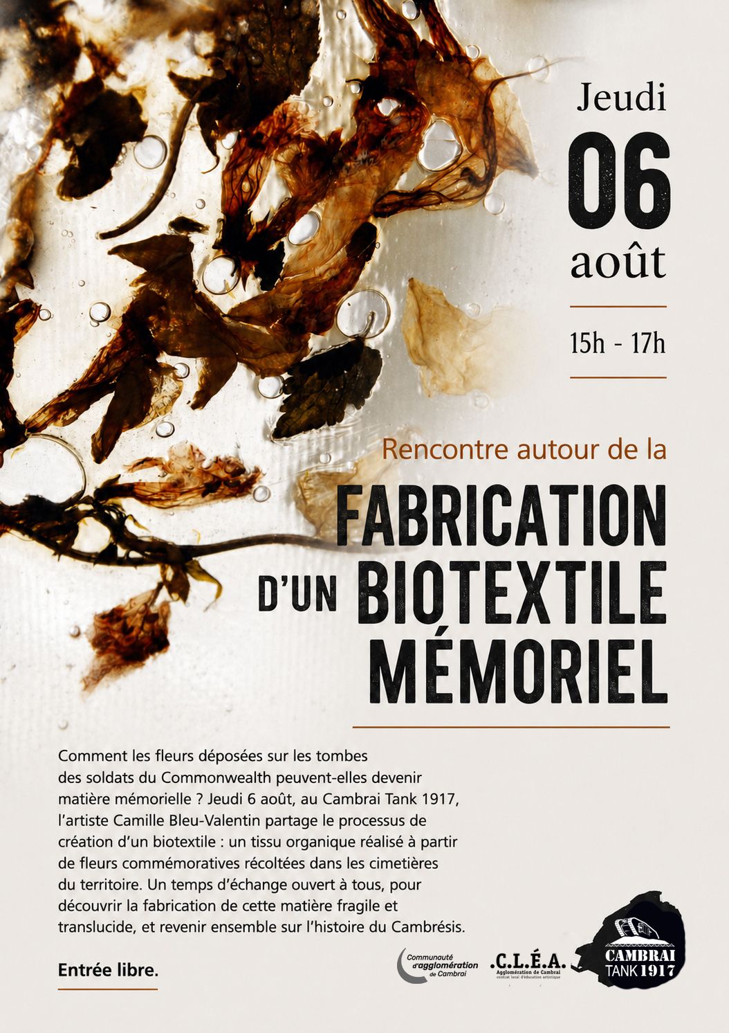 Rencontre autour de la fabrication d'un biotextile mémoriel