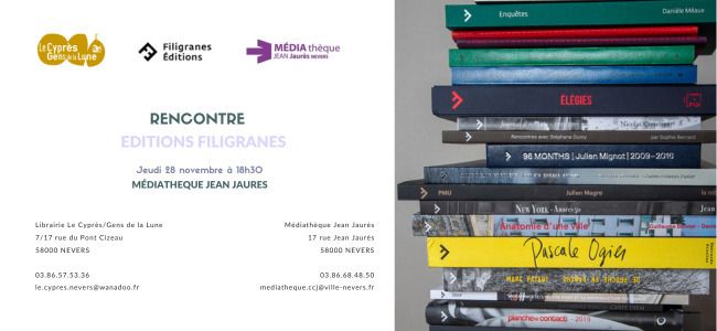 Rencontre avec les éditions Filigranes à la Médiathèque Jean Jaurès