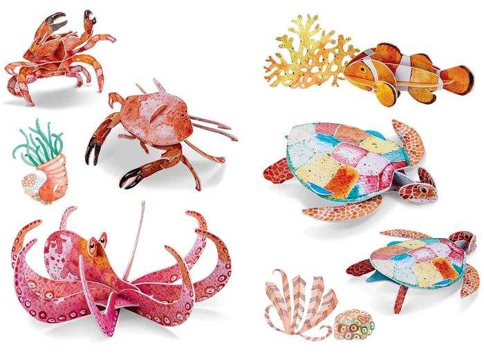 Atelier créatif - Poissons et animaux marins en 3D