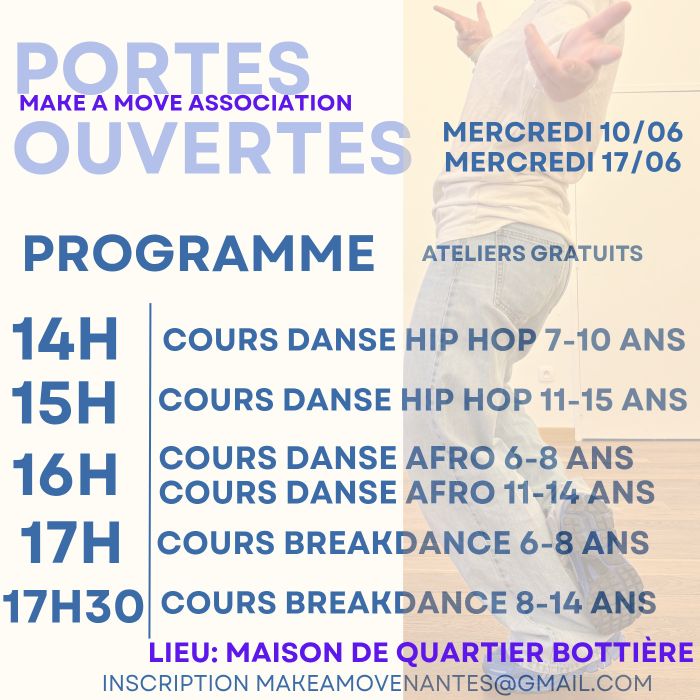 Ateliers et Portes ouvertes danse hip-hop - Association Make a Move