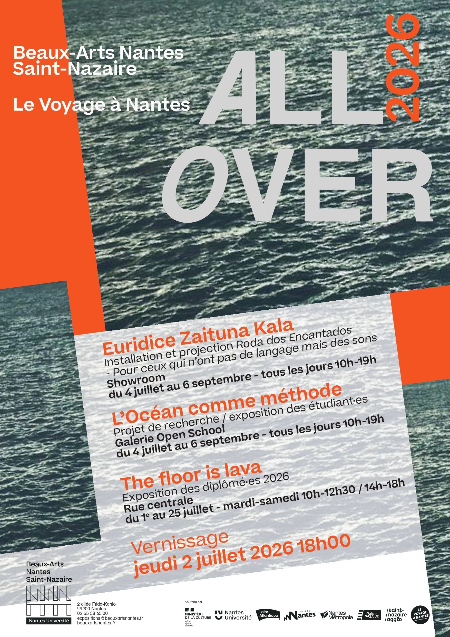 All Over 2026 - 3 expositions à l'école des Beaux Arts site de Nantes