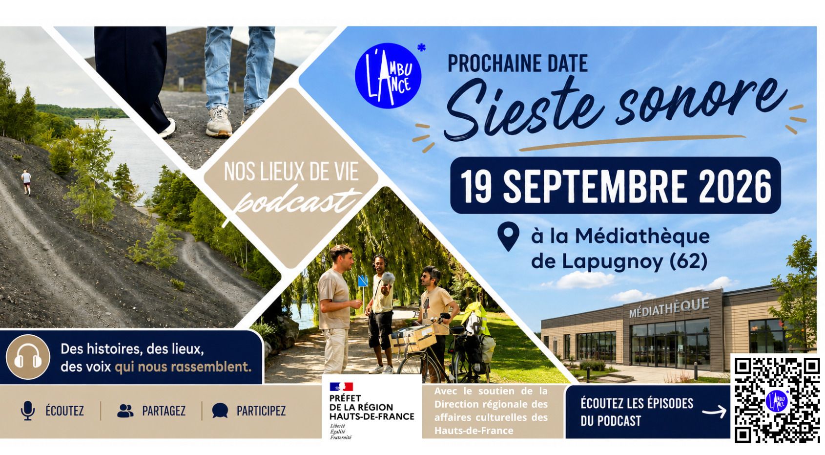 Sieste sonore "Nos lieux de vie" : Tu dis Terrile ou Terri ? Podcast et chansons
