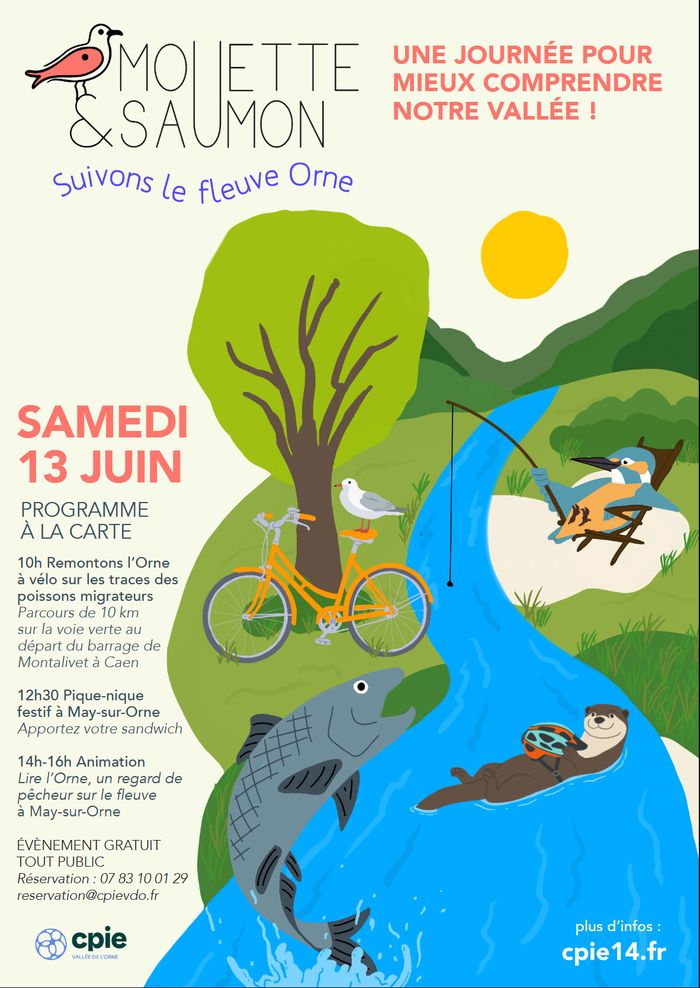 Balade à vélo commentée par le CPIE sur les poissons migrateurs