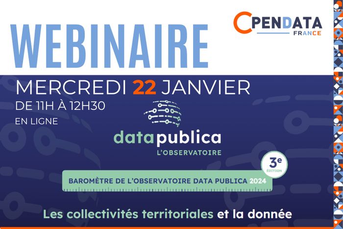 Mercredi 22 janvier - Webinaire "Baromètre de l'observatoire Data Publica"