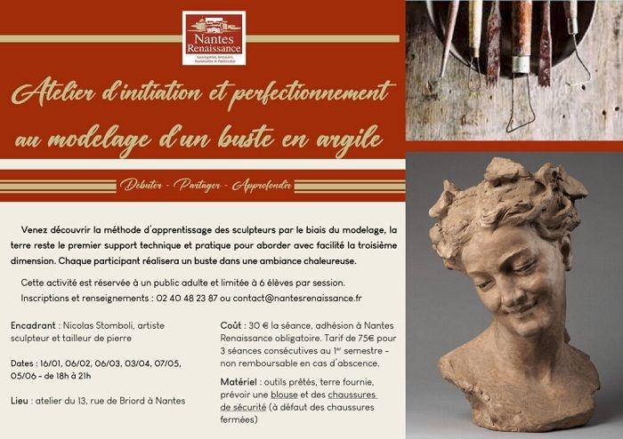 Modelage d'un buste en argile