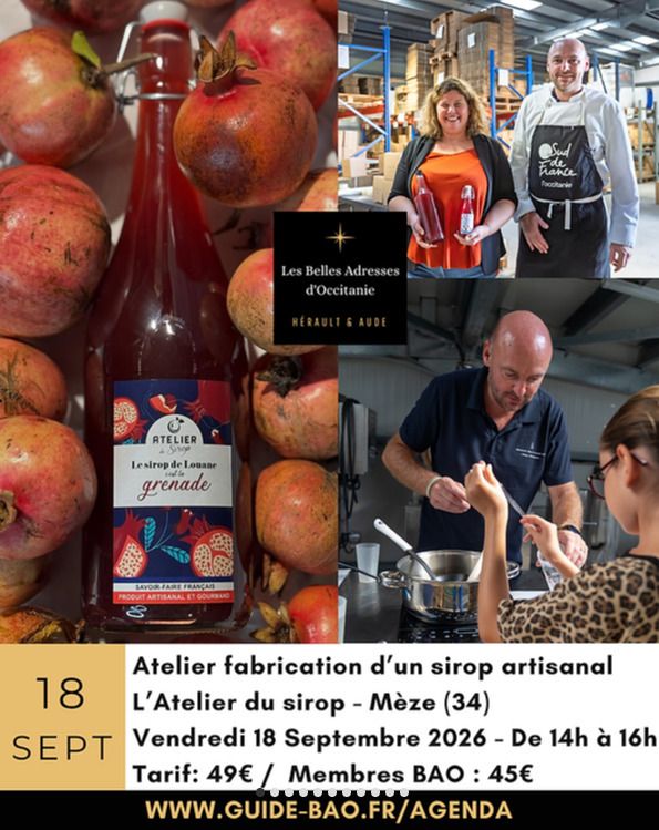 Atelier fabrication de sirop