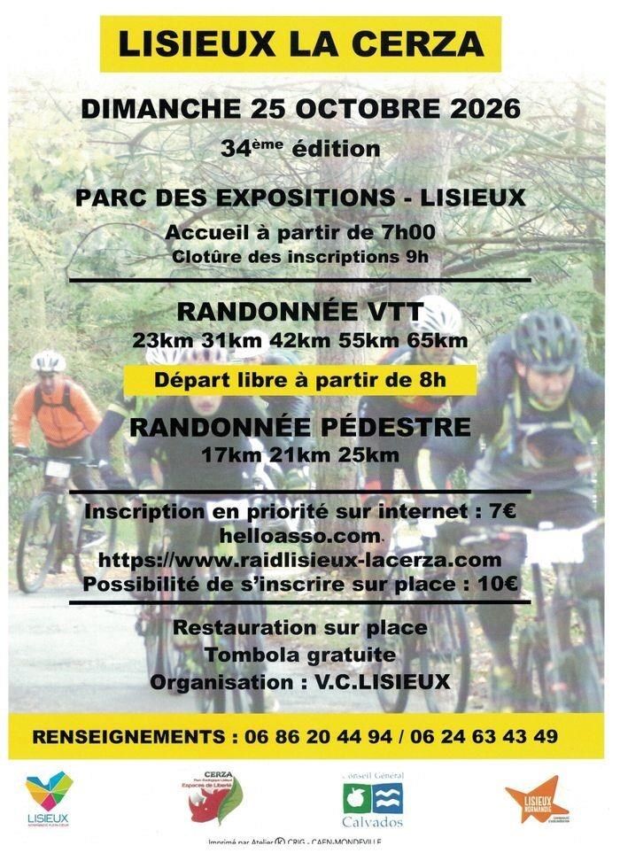 34ème édition de la manifestation Lisieux La Cerza - Journée VTT et randonnée pédestre