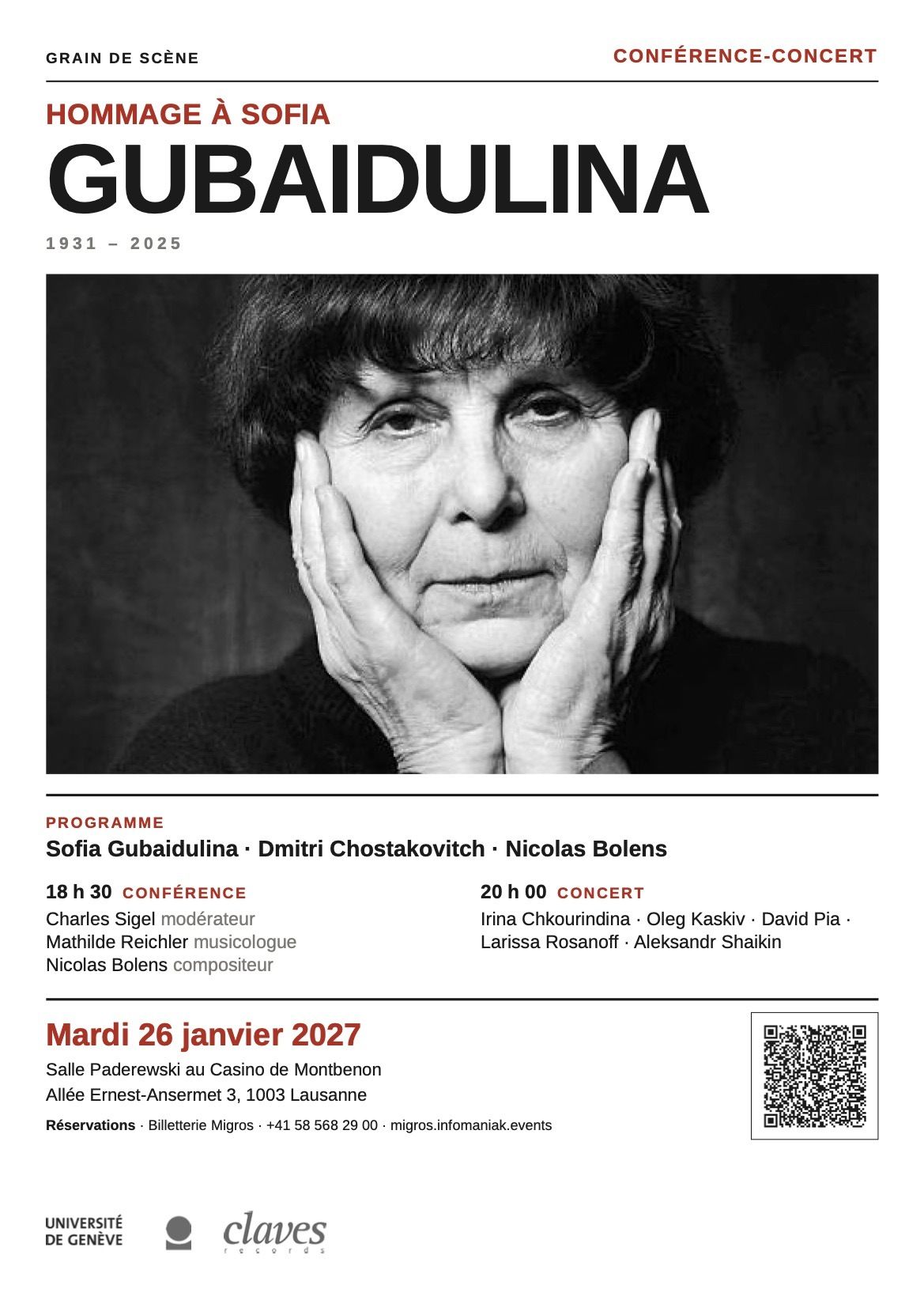 Hommage à Sofia Gubaïdulina: Conférence-concert