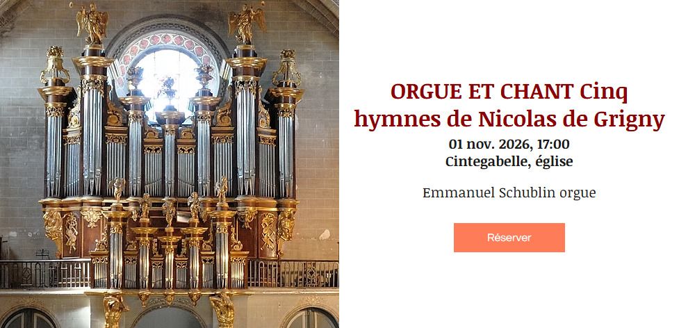 ORGUE ET CHANT Cinq hymnes de Nicolas de Grigny