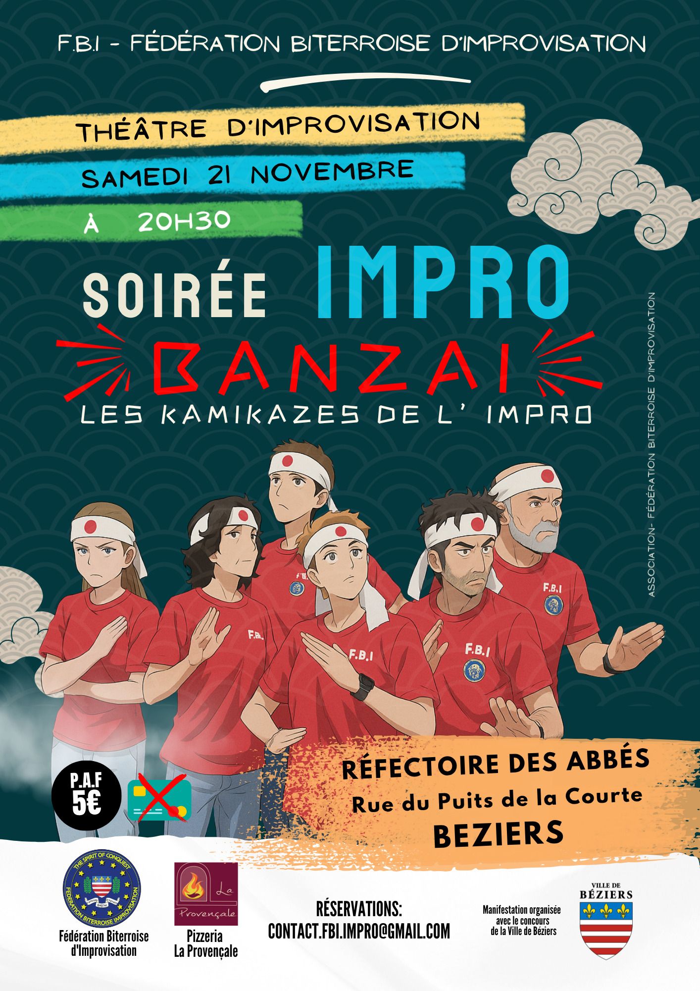 Soirée Banzai : Théâtre d'impro en mode 100 % Kamikaze !