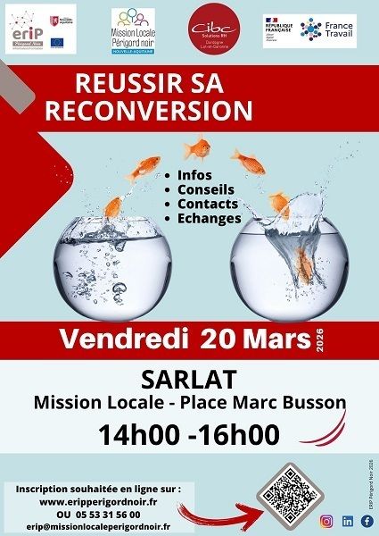 Atelier d'info sur la reconversion professionnelle.