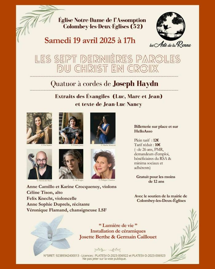 Les Sept Dernières Paroles du Christ en Croix, quatuor à cordes de Joseph Haydn.