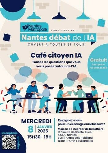 Nantes débat de l’IA - Café-citoyen