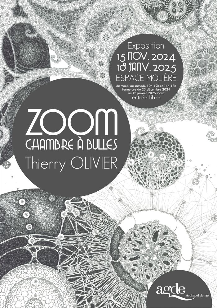 Exposition “Zoom - Chambre à bulles” - Dessins à la pointe fine de Thierry Olivier