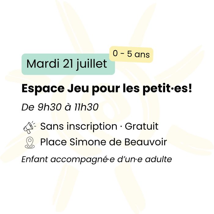 Visuel de l'événement Espace jeux pour les petit·es