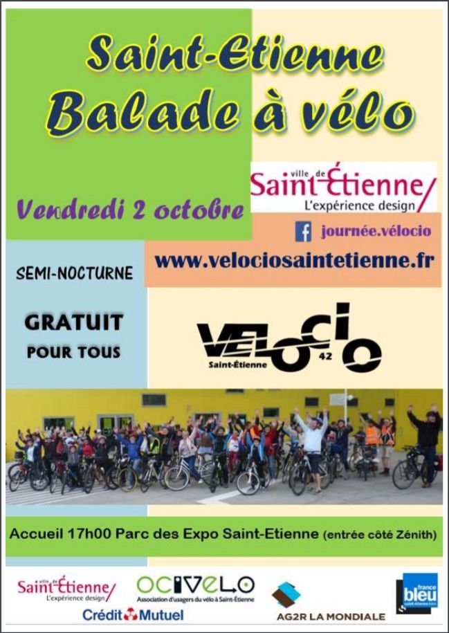 (vélorution) Balade semi-nocturne, à vélo à Saint-Etienne