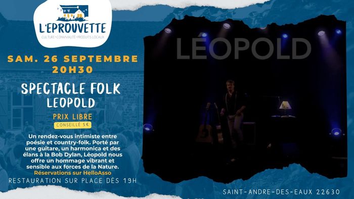 Affiche — Spectacle musical folk : LÉOPOLD