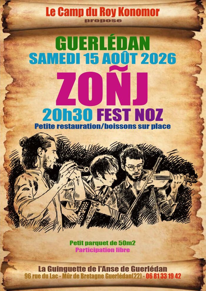 Affiche — Concert Fest Noz avec ZONJ