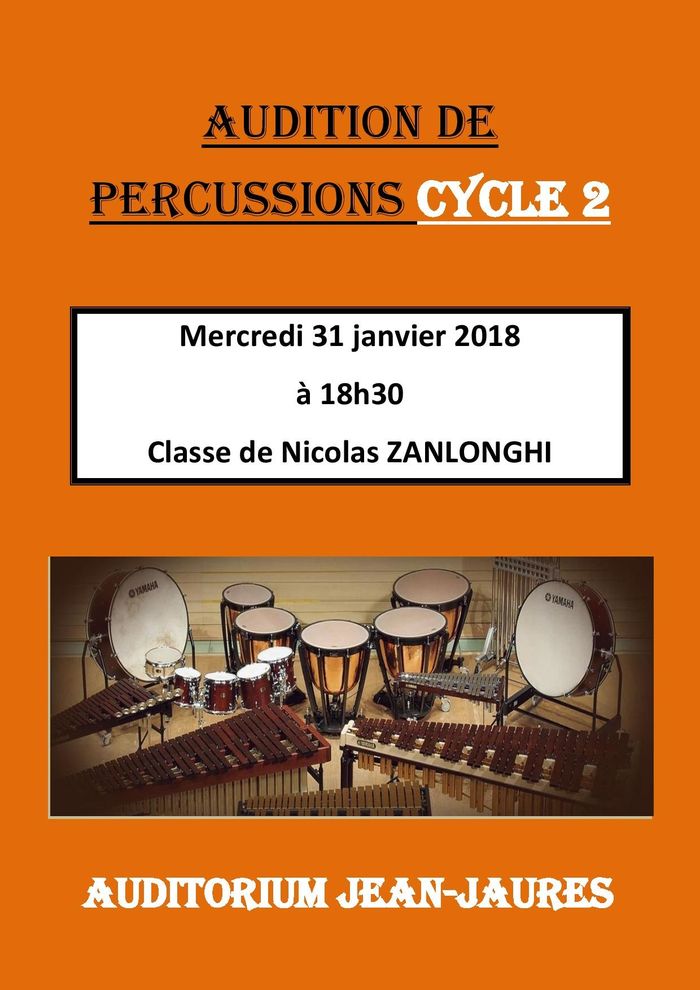 Audition de Percussions Cycle 2.