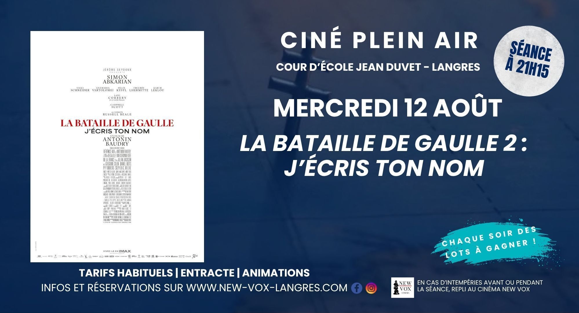 Ciné Plein Air : "La bataille De Gaulle 2 : J'écris ton nom"