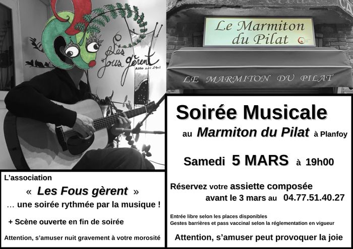 (Soirée musicale) Assiette + musique ... composées, à Planfoy.
