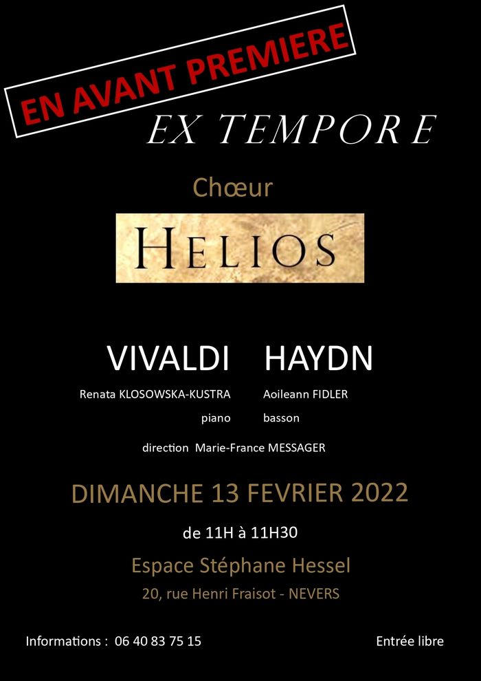 Ex Tempore concert avant première du Chœur Hélios