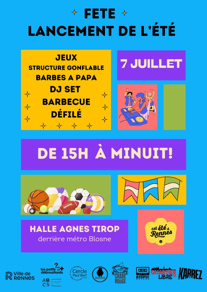 Visuel de l'événement Fête Lancement de l'été au Blosne