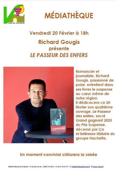 Rencontre et dédicace avec Richard Gougis – Le Passeur des enfers