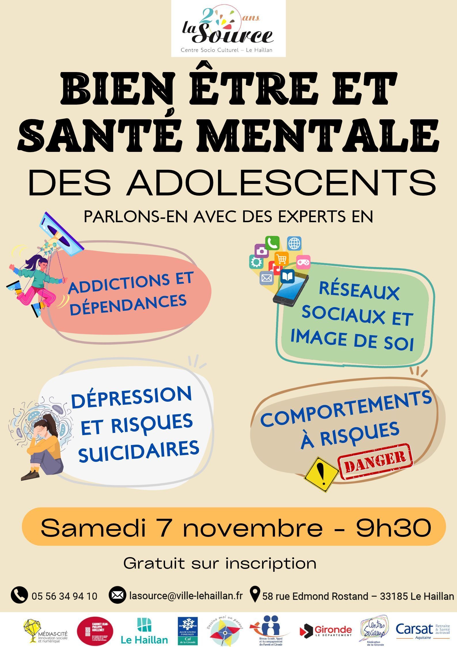 Bien-être et santé mentale des adolescents