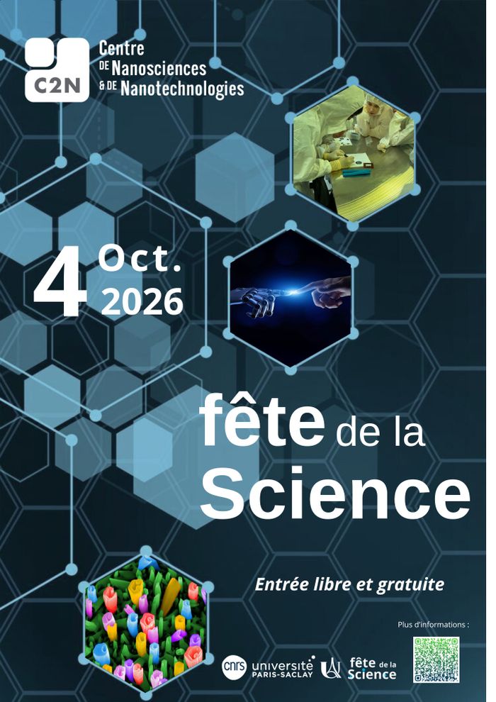 L’immensité des possibilités de l'infiniment petit ! Place à la fascination et à l’émerveillement. Rejoignez- nous au C2N dans un cadre exceptionnel de partage de culture scientifique et technique.