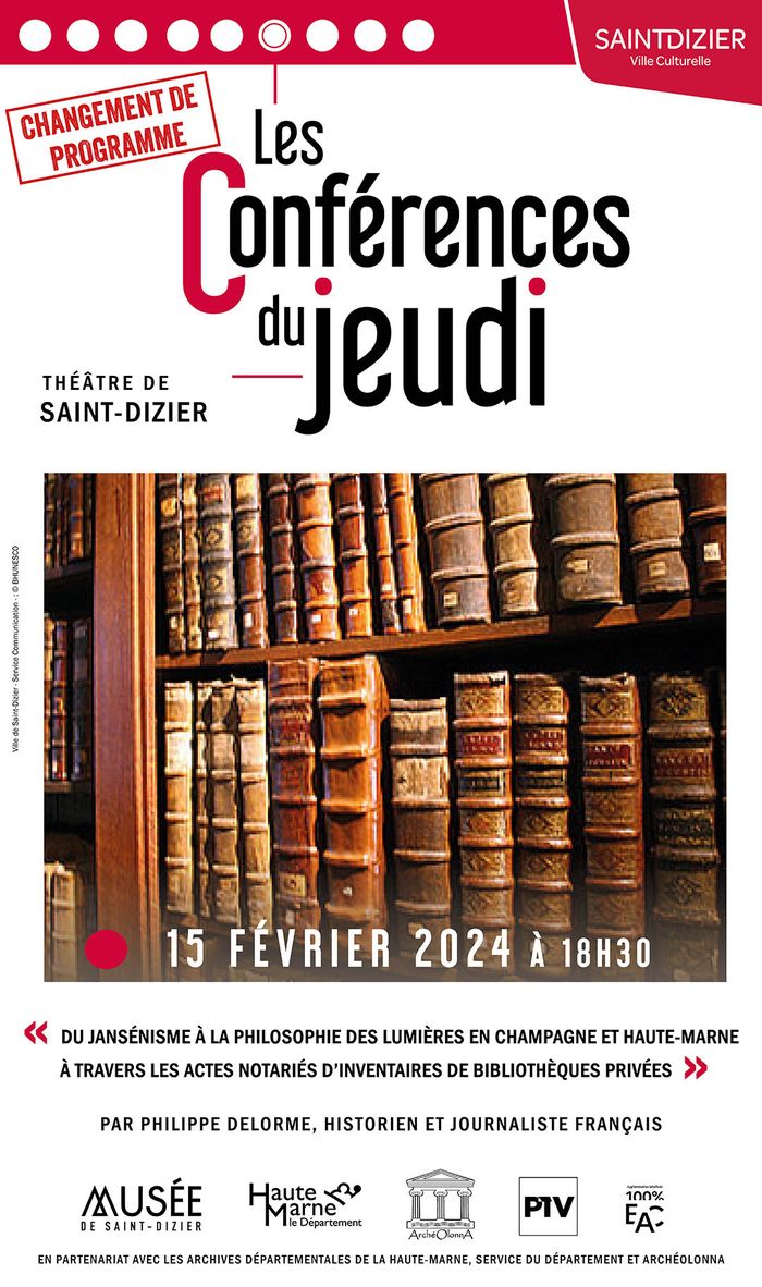 Conférence du Jeudi : "Du Jansénisme à la Philosophie des Lumières en Champagne et Haute-Marne"