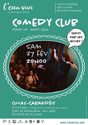 Comedy Club - Anaïs Klein (la date des jeunes de l’Eau vive!)