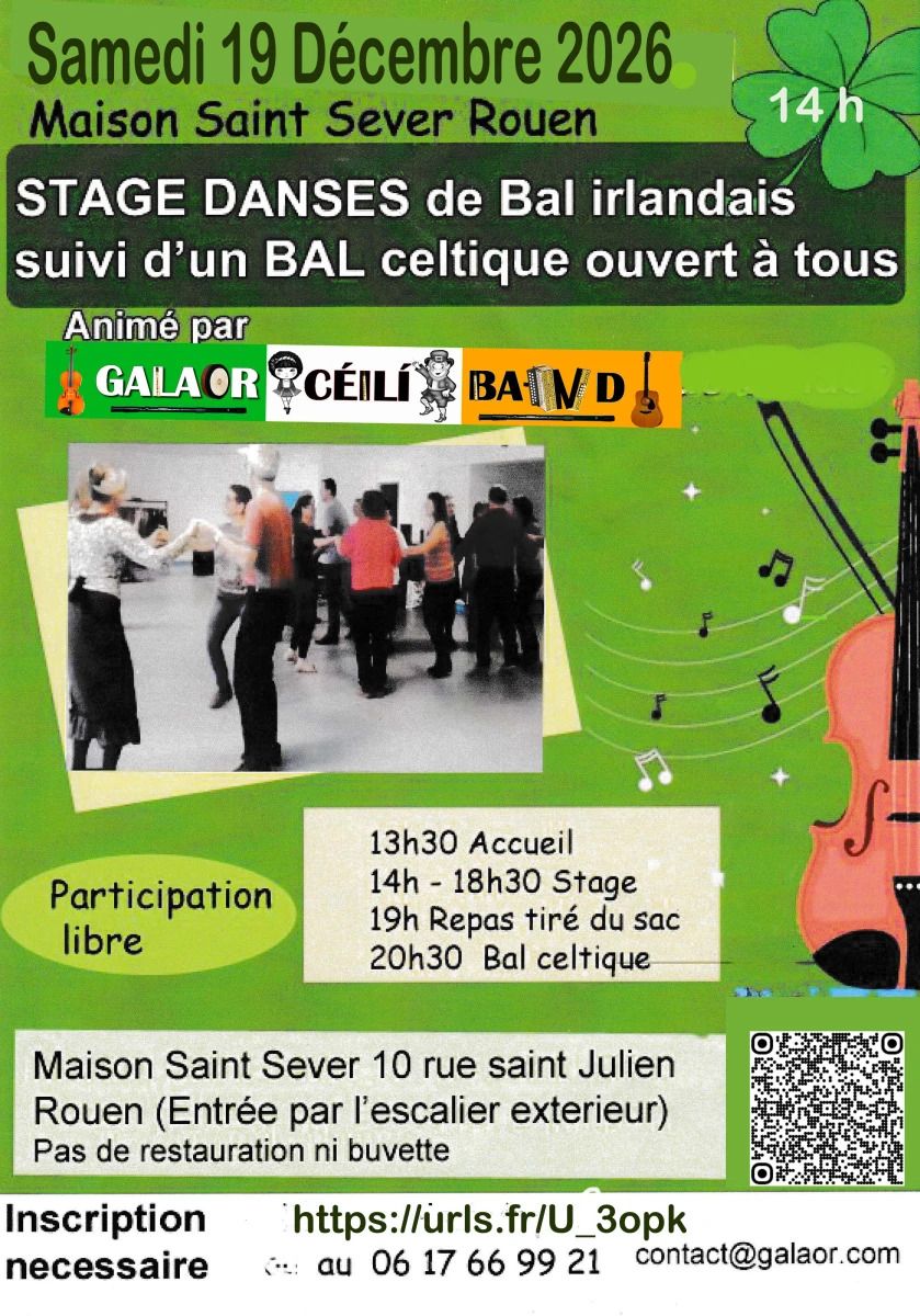 Stage de danses irlandaises et bal celtique