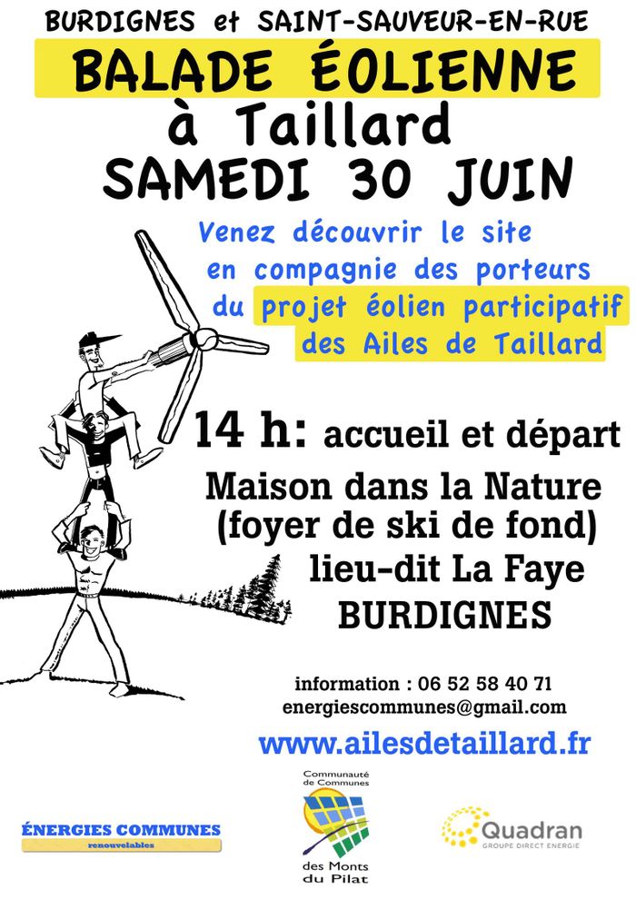 (marche pédestre)  Balade éolienne autour du Projet éolien de Taillard