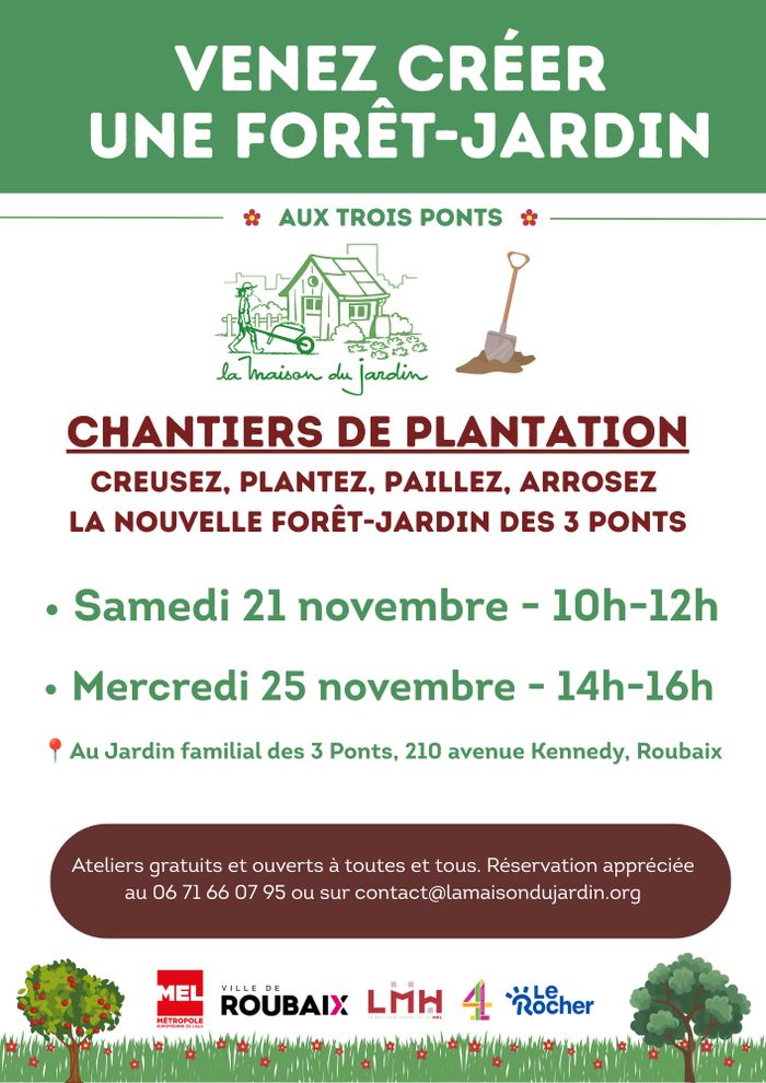 Plantation d'une forêt-jardin aux 3 Ponts 🌳