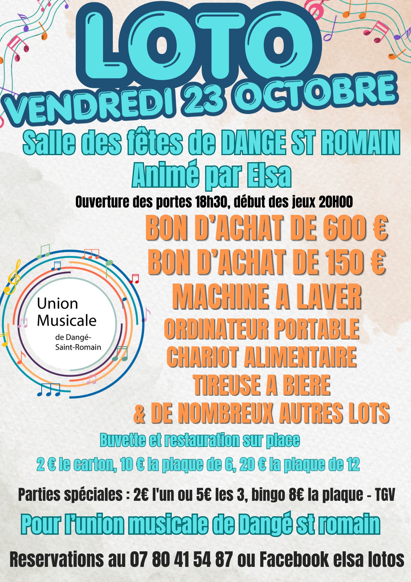LOTO DU 23/10 - UNION MUSICALE