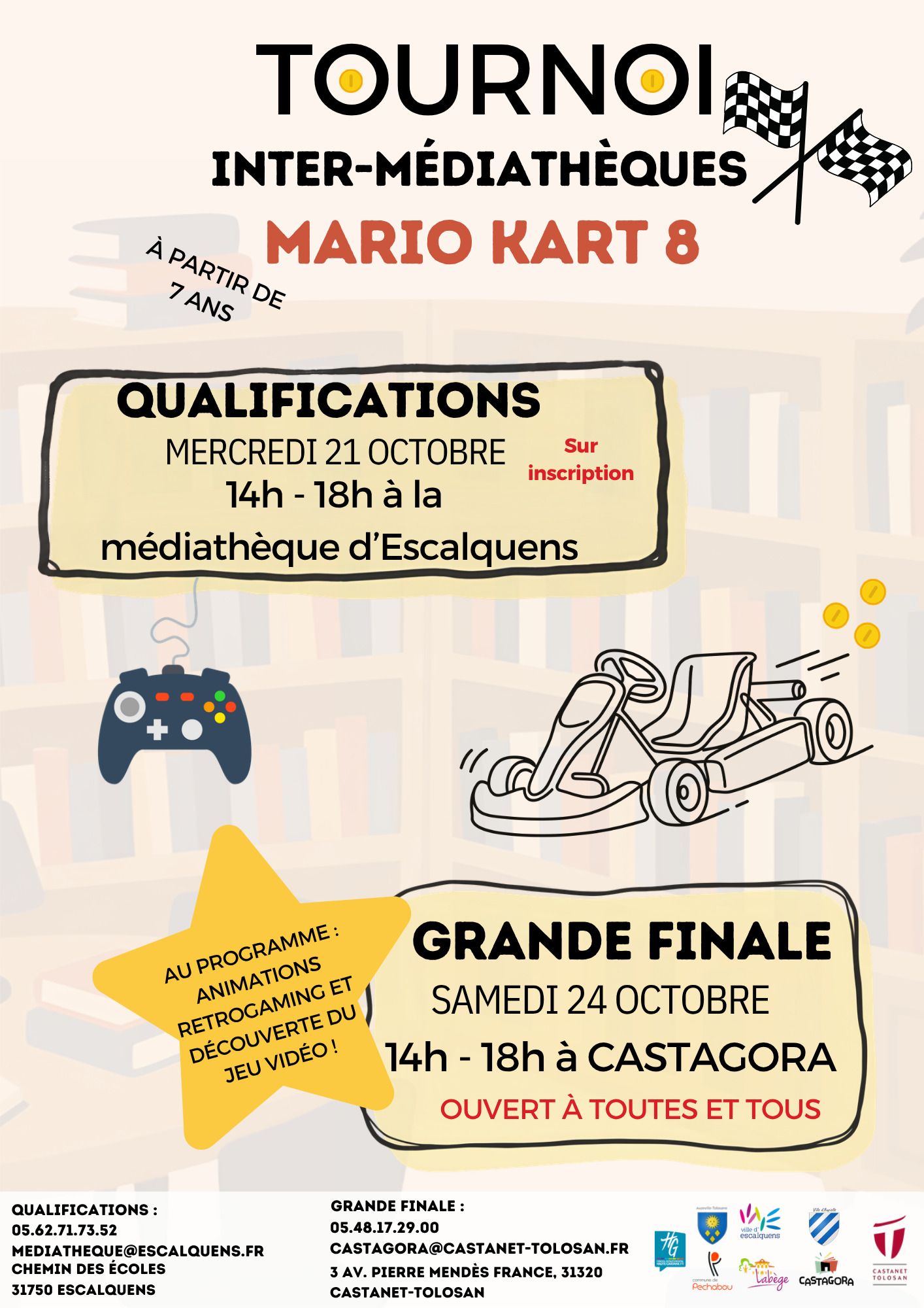 Qualifications et finale du Tournoi intermédiathèques Mario Kart