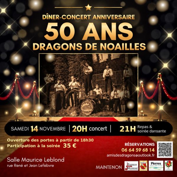 CONCERT ANNIVERSAIRE 50 ANS DES DRAGONS — MAINTENON PIERRES