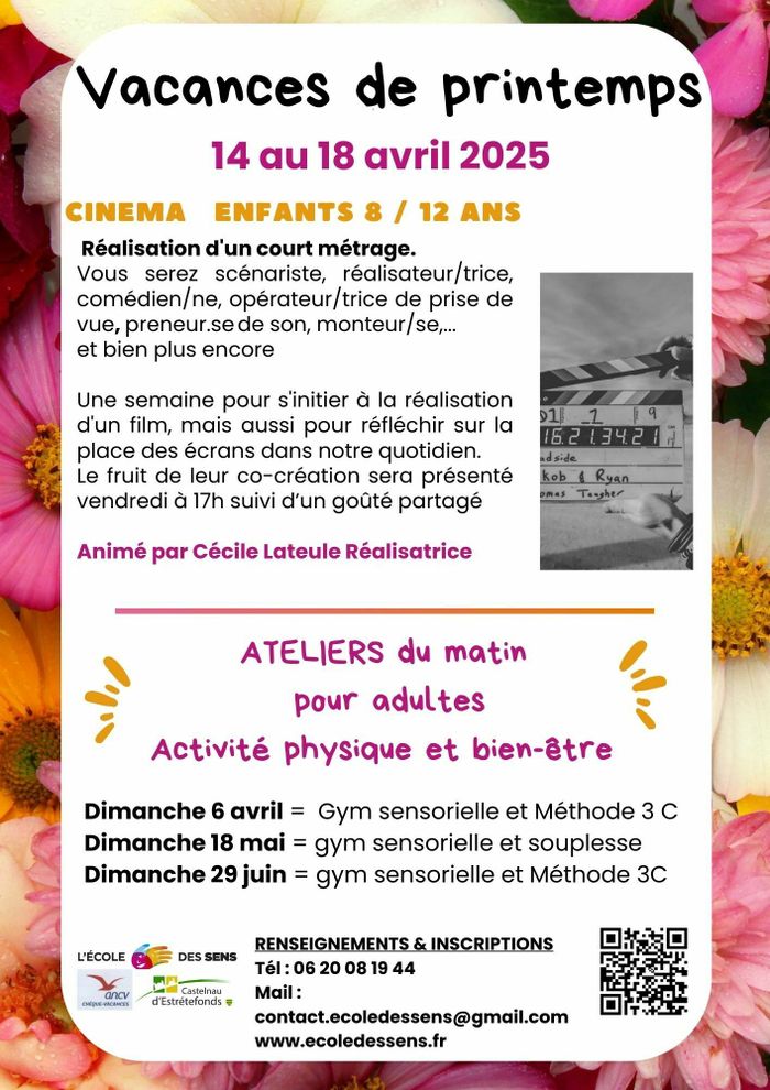 Atelier cinéma pour les enfants de 8 à 12 ans
