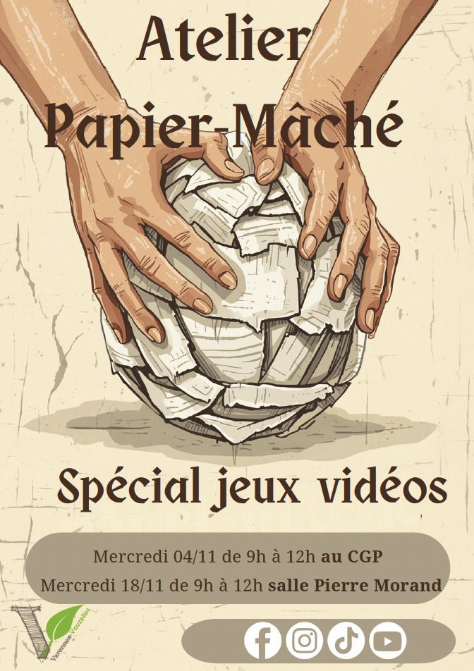 Ateliers papier-mâché – spécial jeux vidéo !