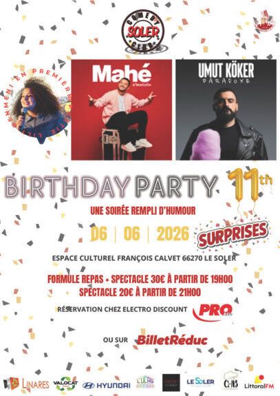 Anniversaire Le Soler Comedy Club - Umut Koker et Mahe