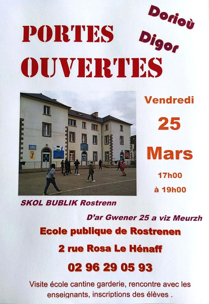 Portes ouvertes de l’école publique de Rostrenen